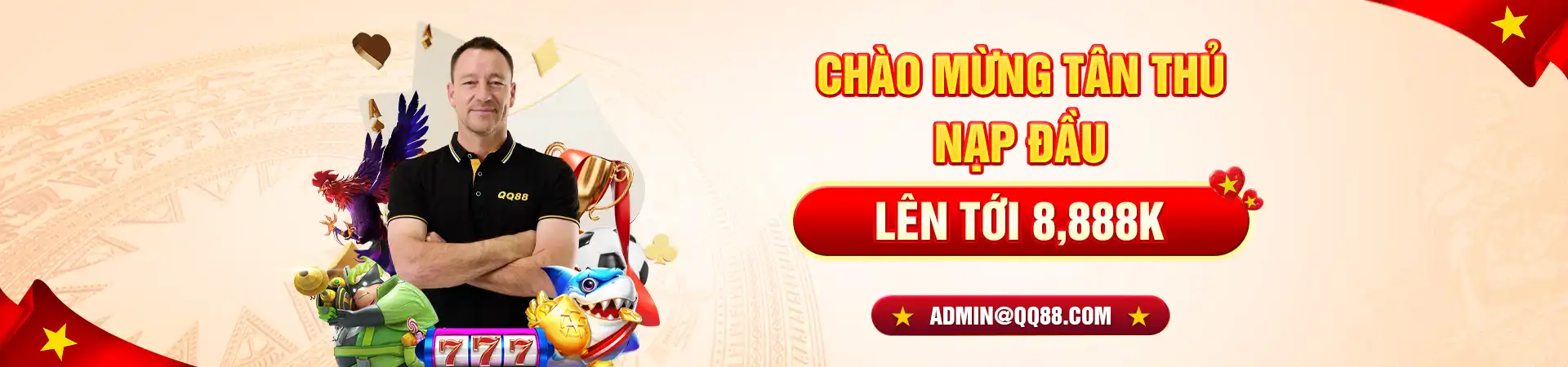QQ88 chào mừng tân thủ thưởng nạp đầu lên tới 8888k
