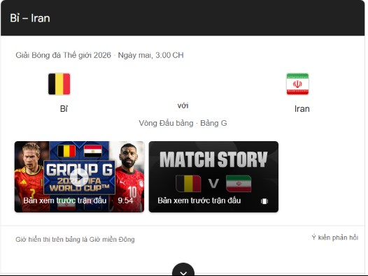 bỉ vs iran